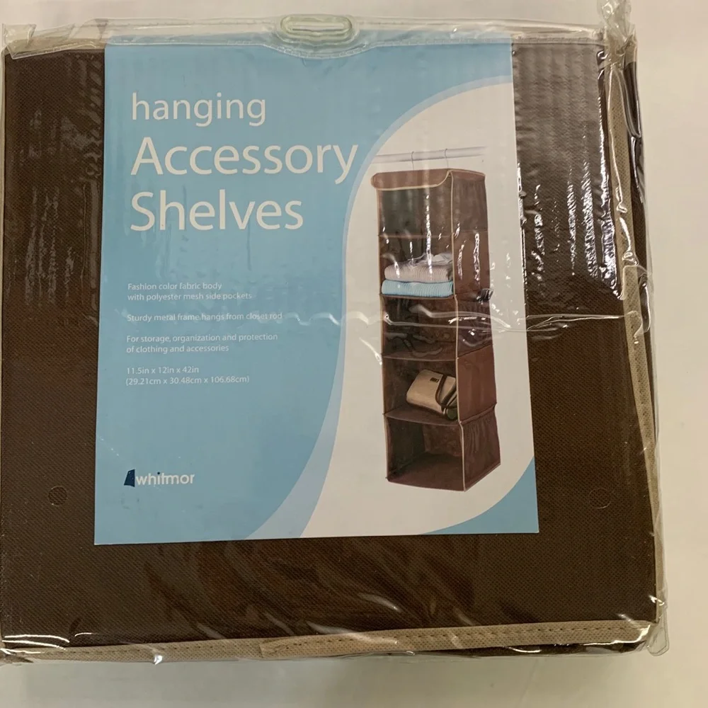 Whitmor Hanging Accessory Shelves Java, New‎